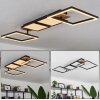 Avelal Plafoniera LED Marrone, Aspetto del legno, Nero, 1-Luce