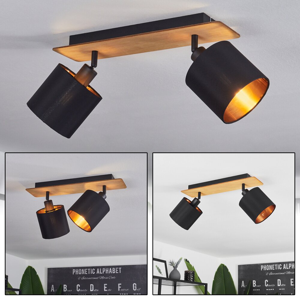 Alsen Plafoniera Marrone, Nero, 2-Luci main product photo