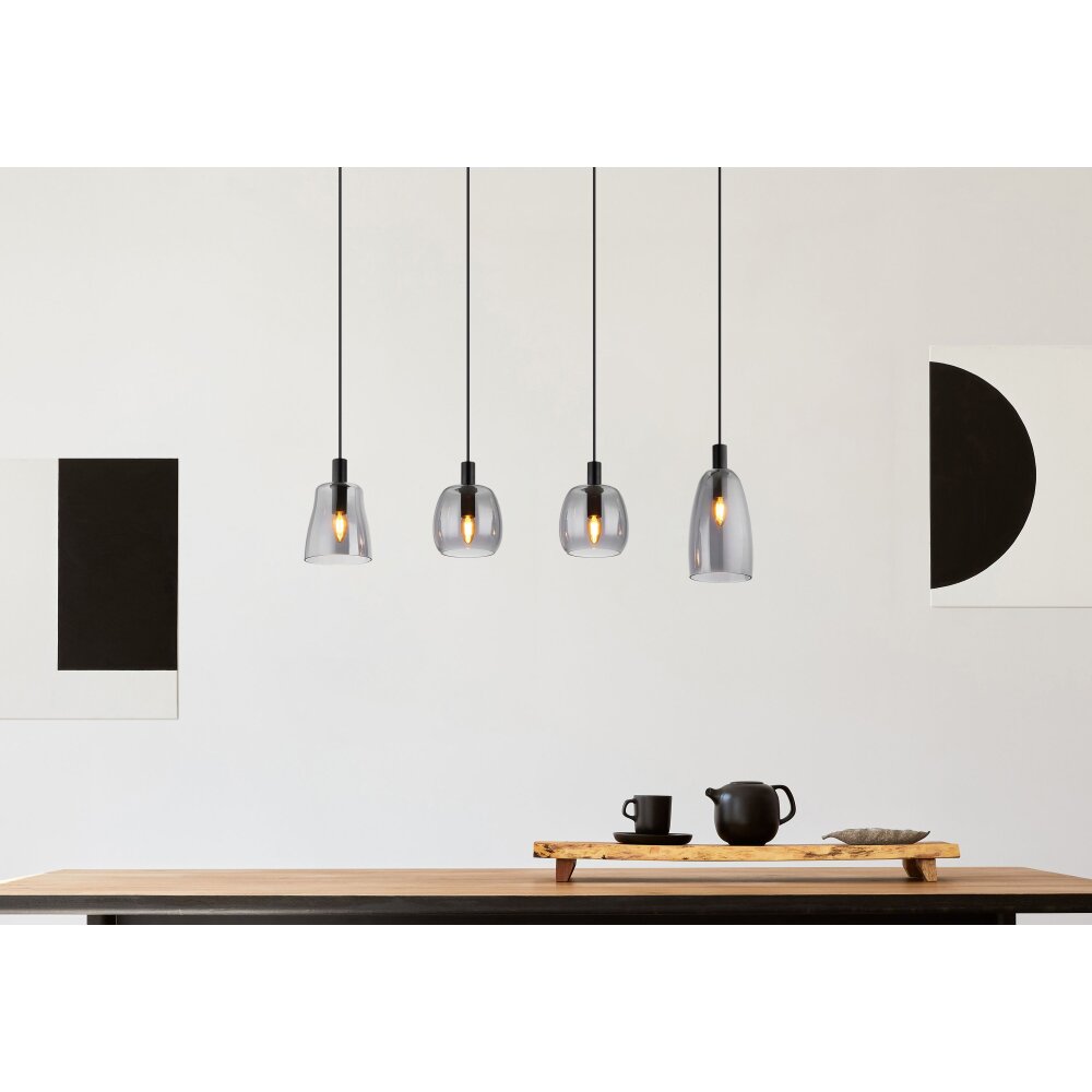 Globo GARRI Lampadario a sospensione Nero, 4-Luci main product photo