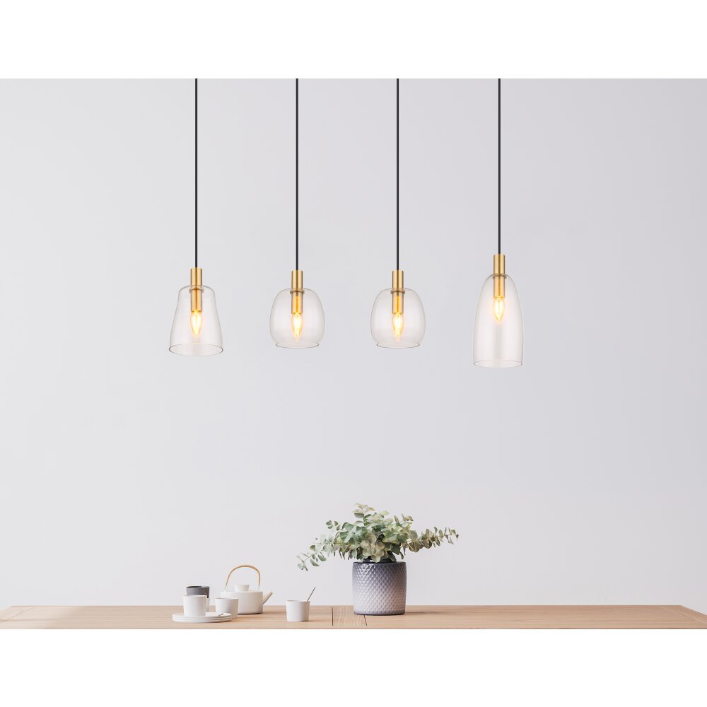 Globo GARRI Lampadario a sospensione Ottone, 4-Luci main product photo