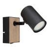 Globo ROBBY Applique Aspetto del legno, Nero, 1-Luce