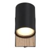 Globo ROBBY Applique Aspetto del legno, Nero, 1-Luce