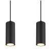 Globo ROBBY Lampadario a sospensione Aspetto del legno, Nero, 4-Luci