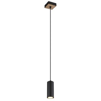 Globo ROBBY Lampadario a sospensione Aspetto del legno, Nero, 1-Luce