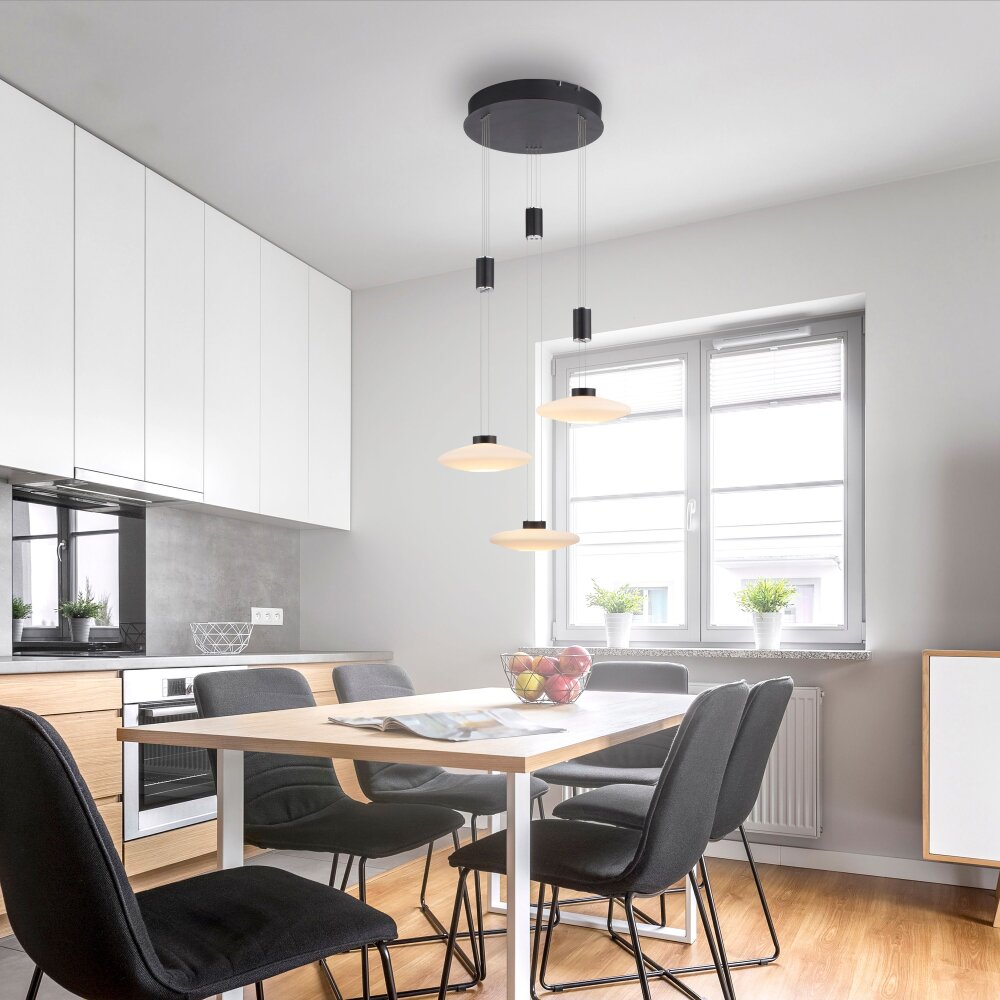 Paul Neuhaus LAUTADA Lampada a Sospensione LED Nero, 3-Luci main product photo