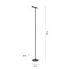 Paul Neuhaus PURE-TUTUA Lampada da terra LED Nero, 1-Luce