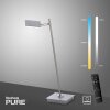 Paul Neuhaus PURE-MIRA Lampada da tavolo LED Alluminio, 1-Luce, Telecomando
