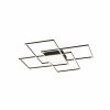 Paul Neuhaus Q-ASMIN Plafoniera LED Nero, 1-Luce, Telecomando