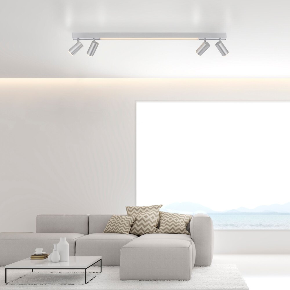 Paul Neuhaus PURE-LINES Plafoniera LED Alluminio, 1-Luce, Telecomando main product photo