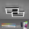 Paul Neuhaus Q-MARKO Plafoniera LED Nero, 1-Luce, Telecomando, Cambia colore