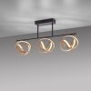 Paul Neuhaus LOOP Plafoniera LED Ottone, Nero, 3-Luci, Telecomando