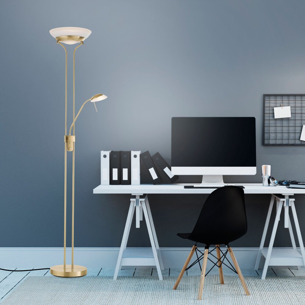 Leuchten-Direkt ZAHARA Piantana LED Ottone, 2-Luci main product photo