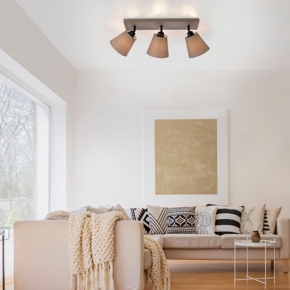 Leuchten-Direkt RIALA Plafoniera Grigio talpa, 3-Luci main product photo