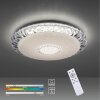 Leuchten-Direkt LUCCA Plafoniera LED Bianco, 1-Luce, Telecomando