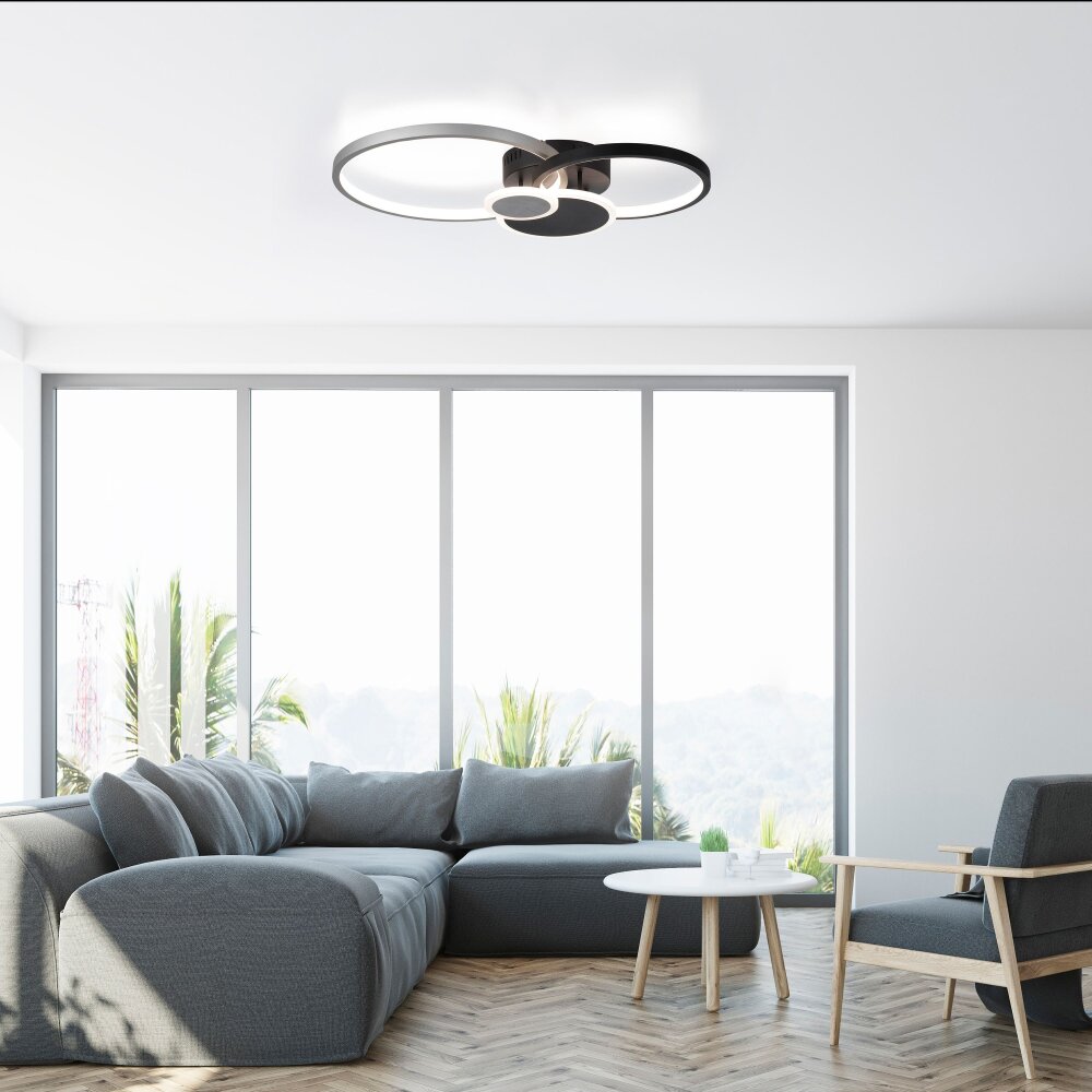 Leuchten-Direkt PAPILON Plafoniera LED Nero, 1-Luce main product photo
