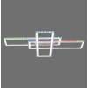 Leuchten-Direkt FELIX60 Plafoniera LED Acciaio satinato, 2-Luci, Telecomando, Cambia colore