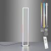 Leuchten-Direkt FELIX60 Lampada da terra LED Acciaio satinato, 2-Luci, Telecomando, Cambia colore