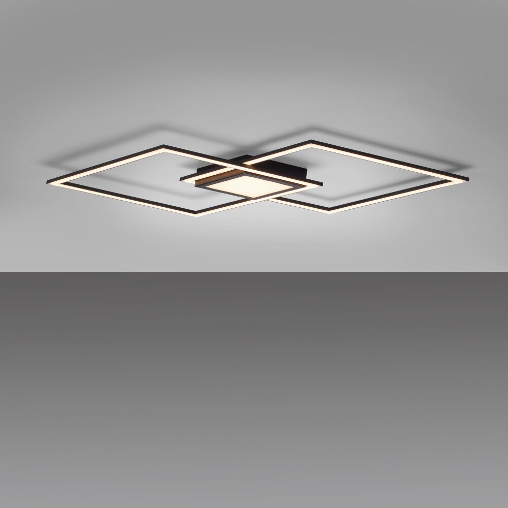 Leuchten-Direkt ASMIN Plafoniera LED Nero, 1-Luce
