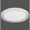 Leuchten-Direkt LOLAsmart-LENI Plafoniera LED Argento, 1-Luce, Telecomando, Cambia colore