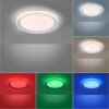 Leuchten-Direkt LOLAsmart-LENI Plafoniera LED Argento, 1-Luce, Telecomando, Cambia colore
