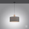 Leuchten-Direkt LINEN Lampadario a sospensione Écru, Nero, 1-Luce