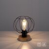 Leuchten-Direkt KASKA Lampada da tavolo Legno scuro, Nero, 1-Luce
