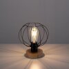 Leuchten-Direkt KASKA Lampada da tavolo Legno scuro, Nero, 1-Luce