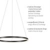 Leuchten-Direkt RITUS Lampadario a sospensione LED Nero, 1-Luce