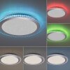 Leuchten-Direkt CYBA Plafoniera LED Argento, 2-Luci, Telecomando, Cambia colore