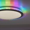 Leuchten-Direkt CYBA Plafoniera LED Argento, 2-Luci, Telecomando, Cambia colore