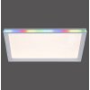 Leuchten-Direkt GALACTICA Plafoniera LED Bianco, 2-Luci, Telecomando, Cambia colore