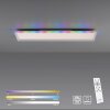 Leuchten-Direkt GALACTICA Plafoniera LED Bianco, 2-Luci, Telecomando, Cambia colore