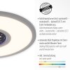 Leuchten-Direkt ASTRO Plafoniera LED Nero, 2-Luci, Telecomando, Cambia colore