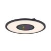 Leuchten-Direkt ASTRO Plafoniera LED Nero, 2-Luci, Telecomando, Cambia colore