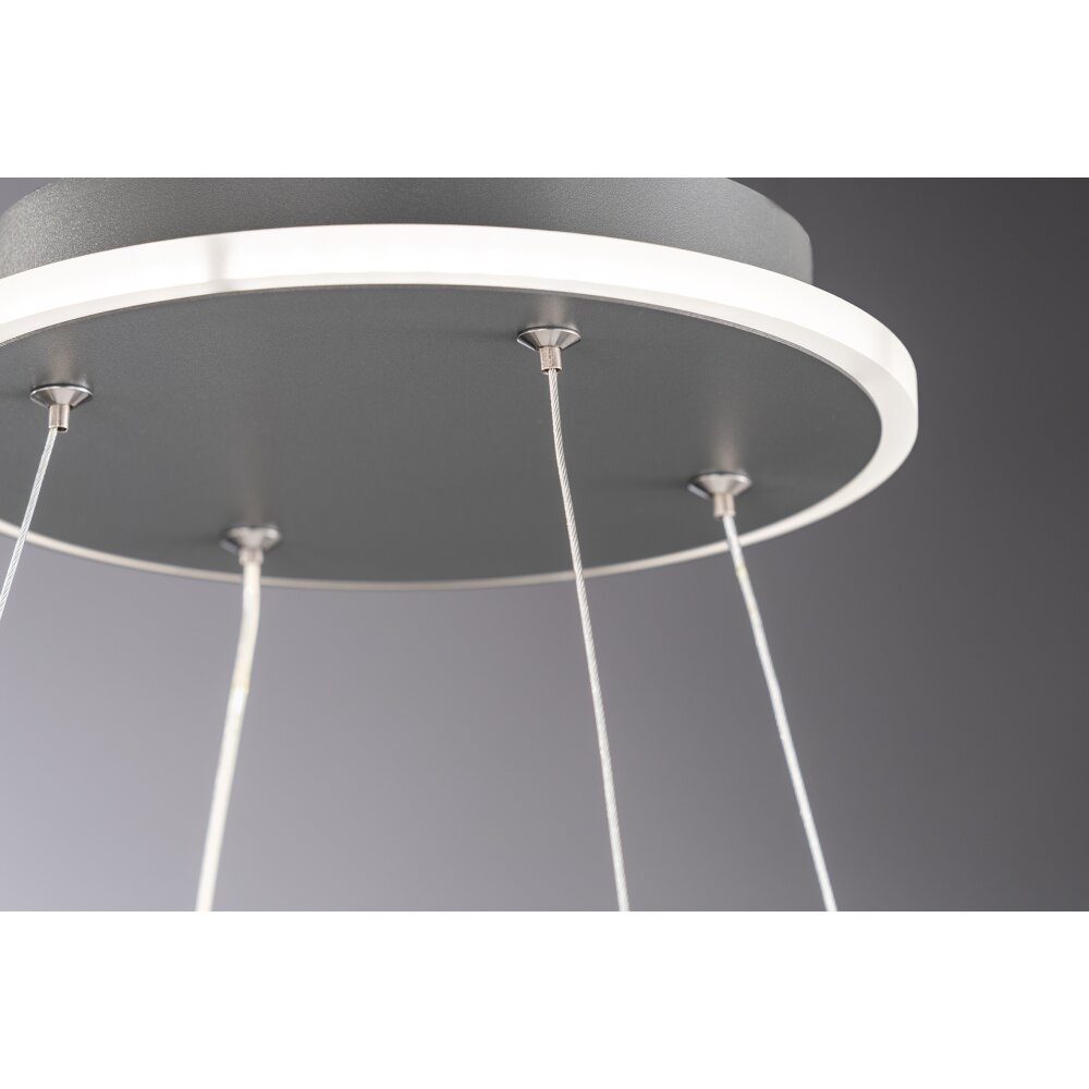 Wofi-Leuchten SHAY Lampada a Sospensione LED Grigio, 1-Luce