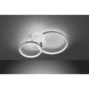 Wofi-Leuchten KIAH Plafoniera LED Argento, 1-Luce