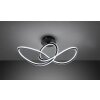 Wofi MADISON Plafoniera LED Nero, 1-Luce, Telecomando