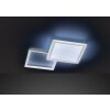 Wofi ZENIT Plafoniera LED Alluminio satinato, 2-Luci, Telecomando