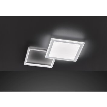 Wofi ZENIT Plafoniera LED Alluminio satinato, 2-Luci, Telecomando