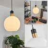 Tuvalu Lampadario a sospensione Ottone, Nero, 1-Luce