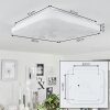 Melres Plafoniera LED Bianco, 1-Luce