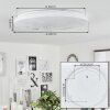 Melres Plafoniera LED Bianco, 1-Luce