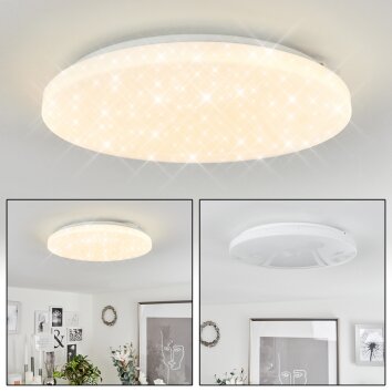 Melres Plafoniera LED Bianco, 1-Luce