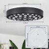 Agodim Plafoniera LED Nero, 1-Luce