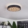 Agodim Plafoniera LED Nero, 1-Luce