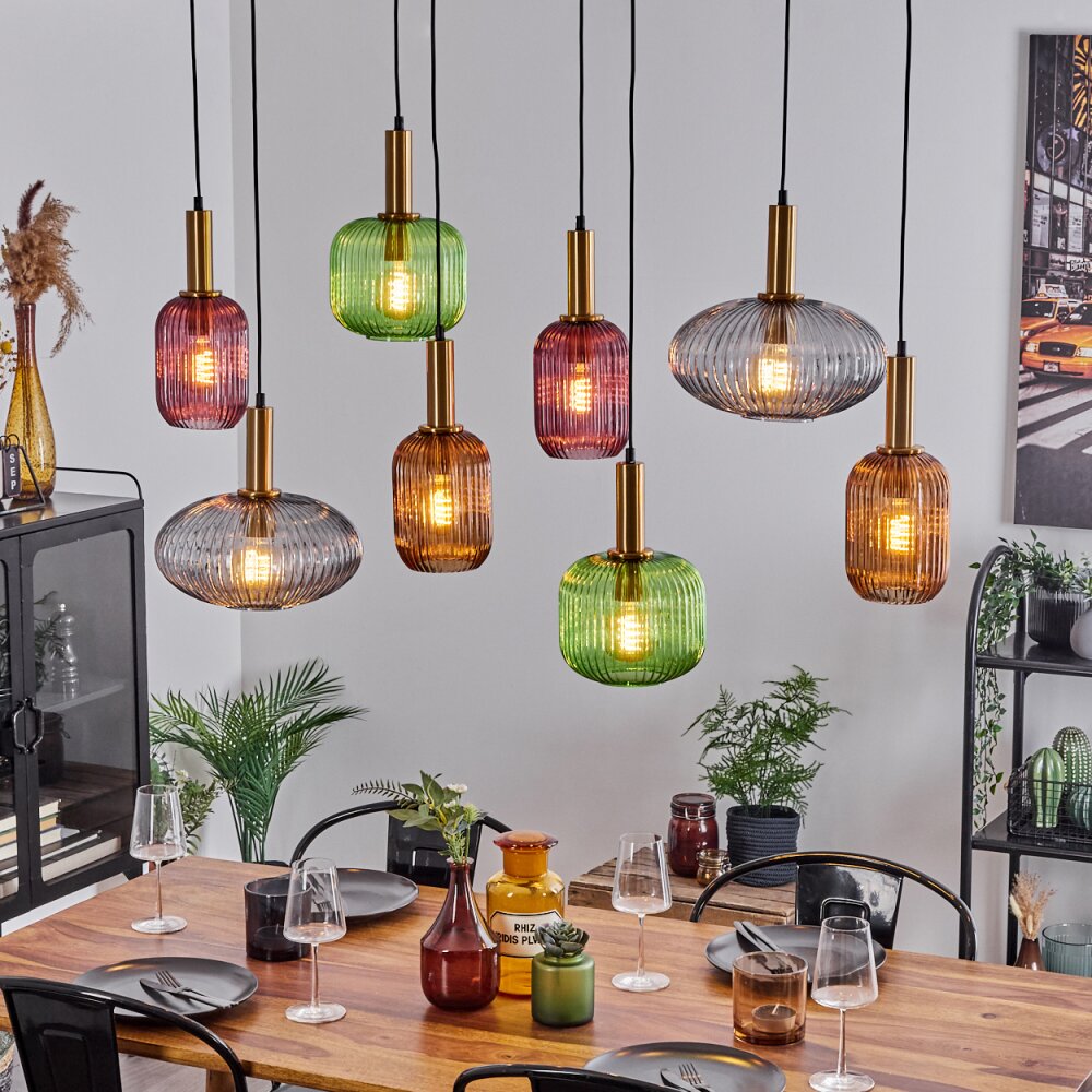 Goldenville Lampada a Sospensione Ottone, Nero, 8-Luci main product photo