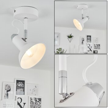 Vouzy Plafoniera Bianco, 1-Luce