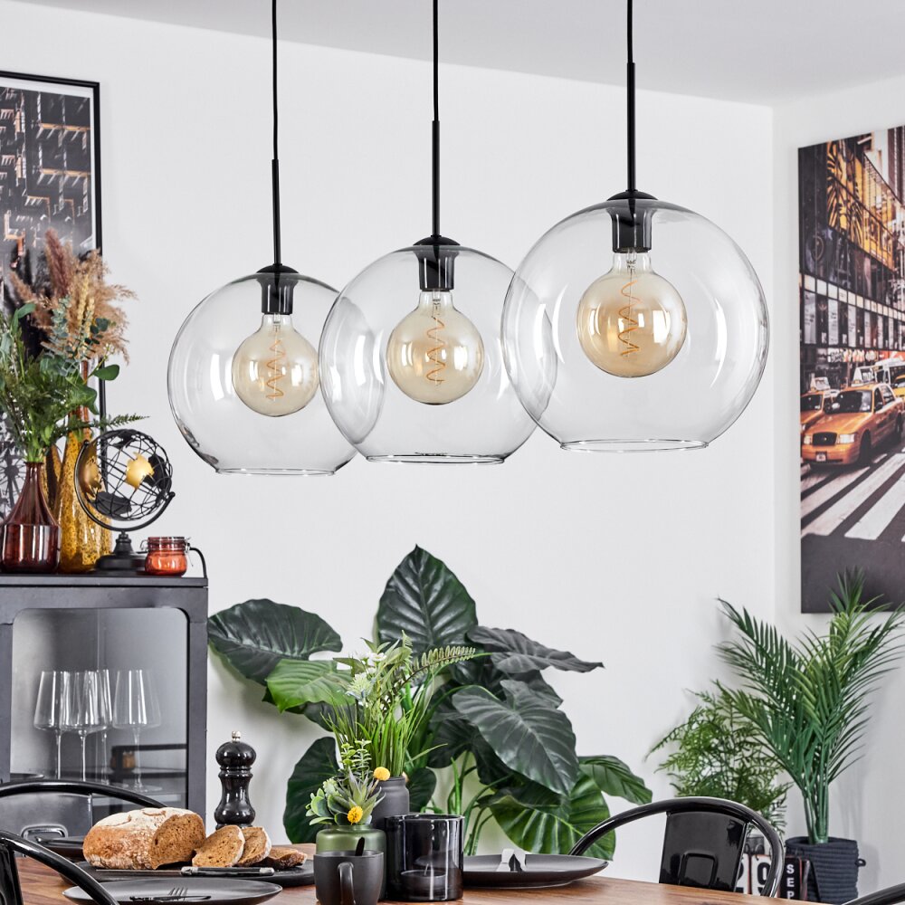 Koyoto  Lampadario a sospensione Sfera 30 cm Chiaro, 3-Luci