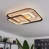 Agordela Plafoniera LED Ottone, Bianco, 1-Luce, Telecomando