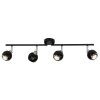 Brilliant Ina Faretto da soffitto LED Cromo, Nero, 4-Luci